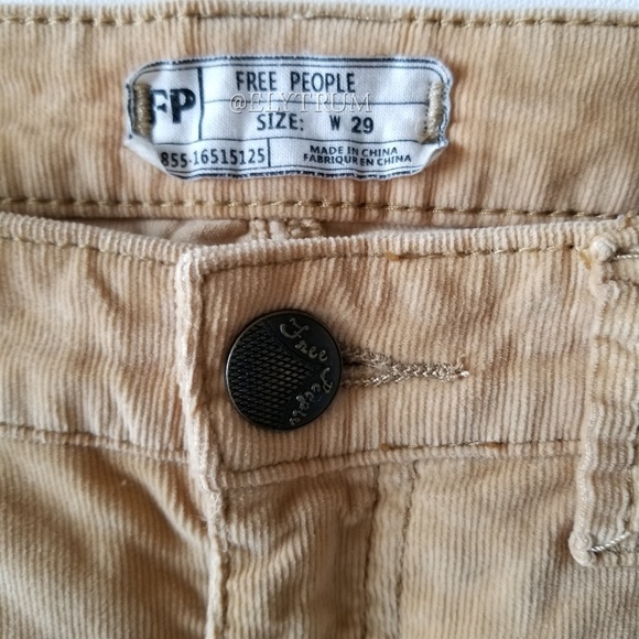 *SOLD* Free People mustard yellow corduroy - Picture 5 of 8